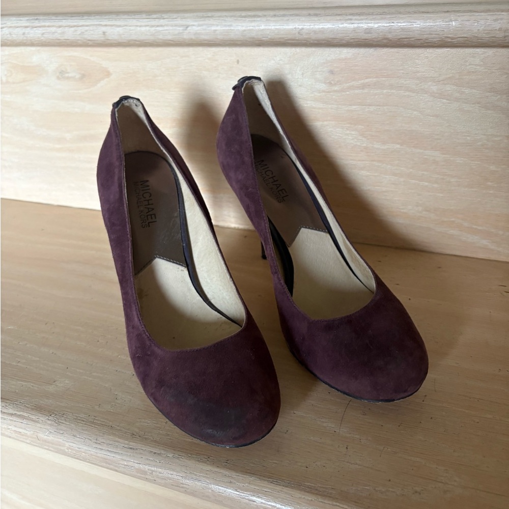 Michael Kors Deep Purple Suede Heels